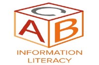 Logo delle attività di Information Literacy: lettere A, B e C inserite in tre facce di un dado; sotto il dado la scritta "Information Literacy"